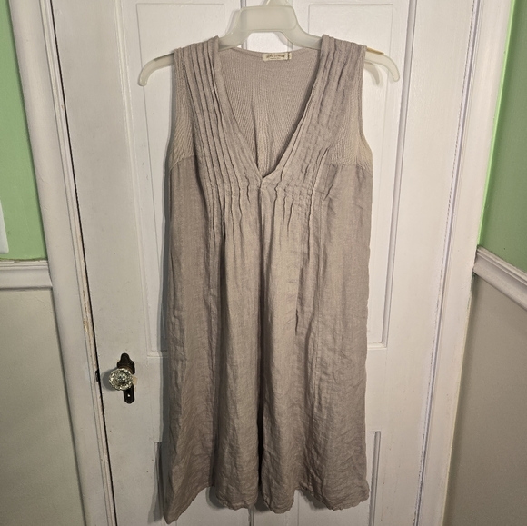Sunflower Elegant Taupe Linen Dress Size XS - Picture 1 of 7